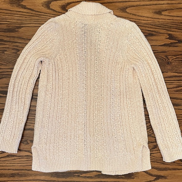 Anthropologie Cream Cotton Crochet Knit Open Front Cardigan - Picture 9 of 9